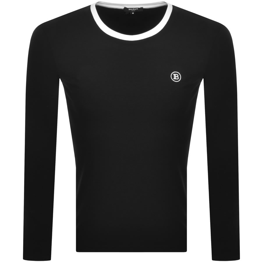 Alternative Image for ProductBalmain Ringer LS T Shirt Black1